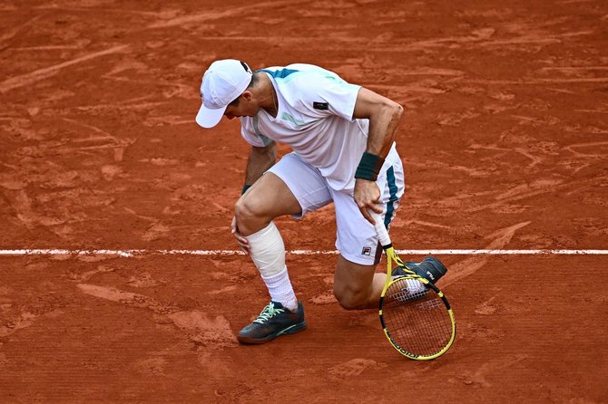 AFP/„Scanpix“ nuotr./Facundo Bagnis „Roland Garros“ turnyre žaidė nepaisant traumos