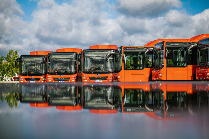 Vilniaus viešasis transportas nuotr./Į sostinės gatves išvažiuoja paskutinieji iš 50 naujų dujinių „MAN Lion‘s City G“ autobusų