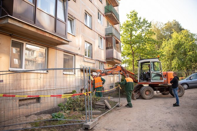 Kauno miesto savivaldybės nuotr./Daugiabučio (Biržiškų g.11) Trečiasis darbų etapas 