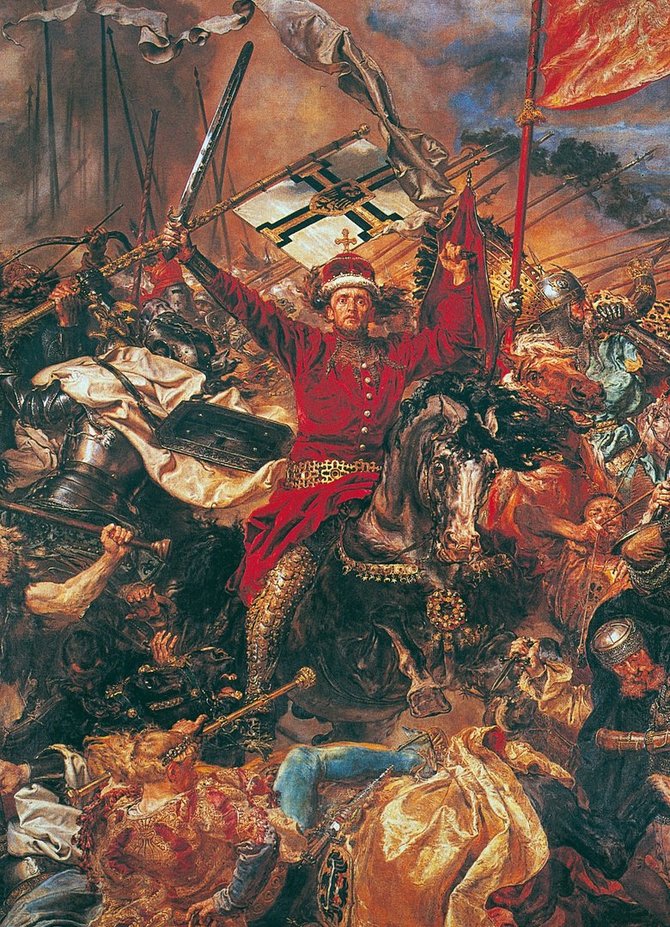 J.Matejkos paveikslo fragmentas/Lietuvos didysis kunigaikštis Vytautas Žalgirio mūšyje