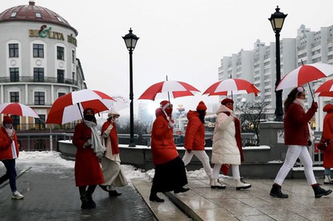 AFP/„Scanpix“ nuotr./Protestai Baltarusijoje