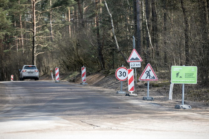 Sauliaus Žiūros nuotr./Gatvės Pilaitėje remontas