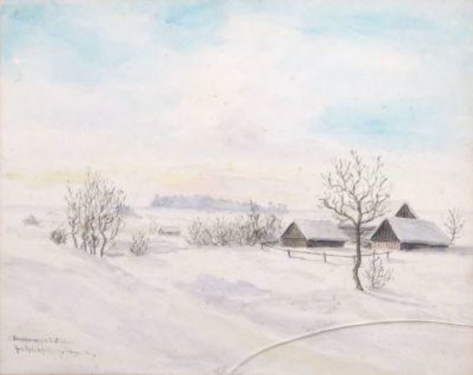 Münchhausen, Hermann/Dezembermorgen in Litauen, Tauroggen. Gruodžio rytas Lietuvoje, Tauragėje