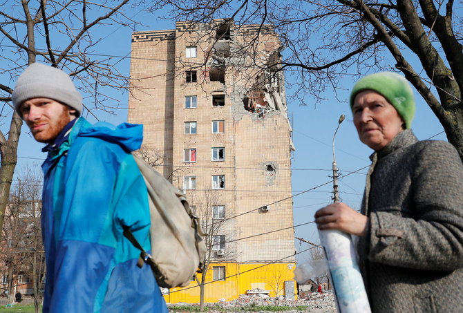 „Reuters“/„Scanpix“ nuotr./Karas Ukrainoje. Mariupolis