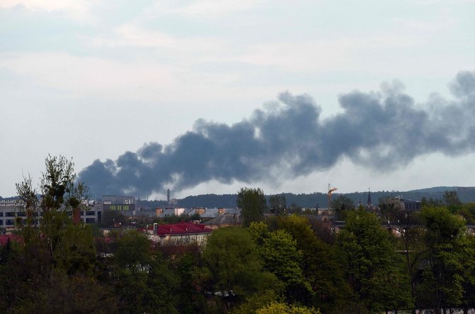AFP/„Scanpix“ nuotr./Karas Ukrainoje. Lvivas