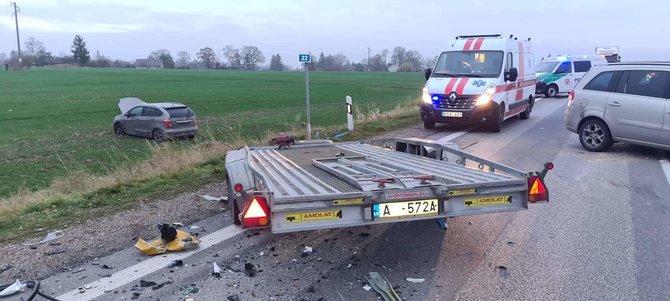 Panevėžio apskrities vyriausiojo policijos komisariato nuotr./Eismo įvykio nuotr.