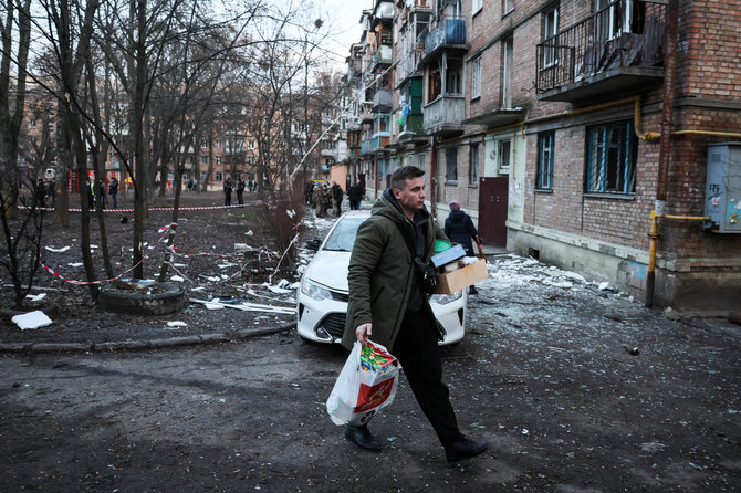 „Reuters“/„Scanpix“ nuotr./Rusijos ataka Kyjive