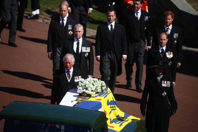 „Scanpix“ nuotr./Princo Philipo laidotuvių akimirka
