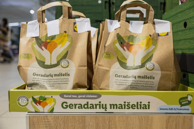 Lidl Lietuva nuotr./„Lidl“ naujovė – „Geradarių maišeliai“: vaisiai ir daržovės už mažesnę kainą