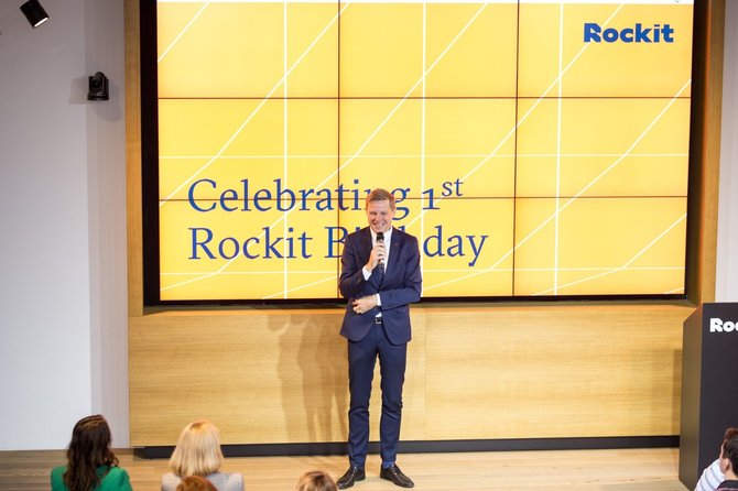 The Mayor of Vilnius R. Šimašius at the Rockit birthday