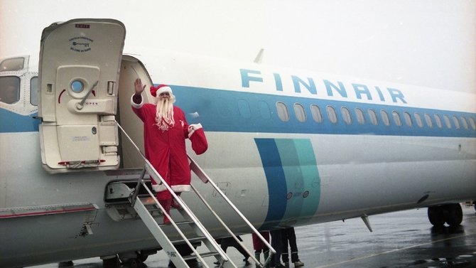 „Neste Lietuva“ with „Finnair“ bring the Santa Claus from Lapland to Lithuania (ELTA)
