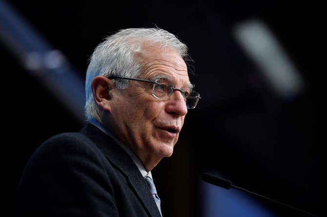 „Scanpix“/AFP nuotr./ES vyriausiasis įgaliotinis užsienio reikalams ir saugumo politikai Josepas Borrellis