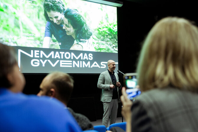 „Kino pavasario" programos „Meistrai" pristatymo akimirka