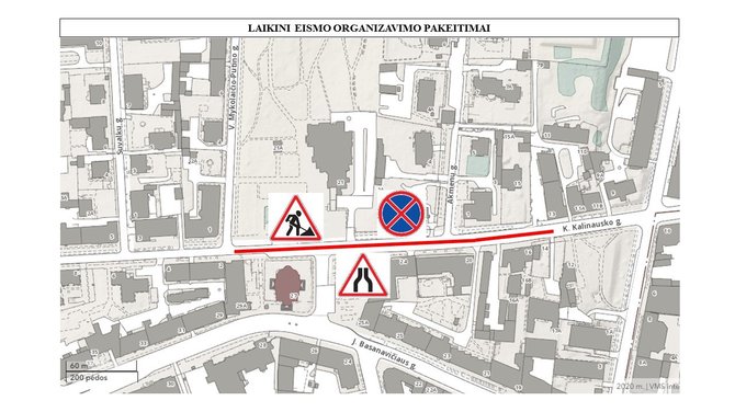 Vilniaus miesto savivaldybės nuotr./Tauro g. schema