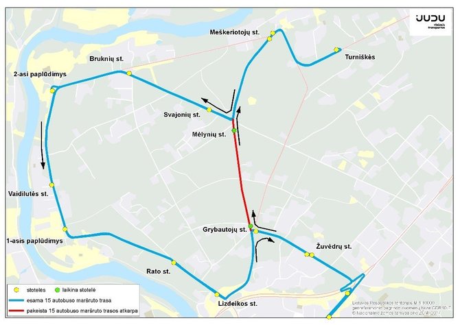 SĮ „Susisiekimo paslaugos“ nuotr./Trasa