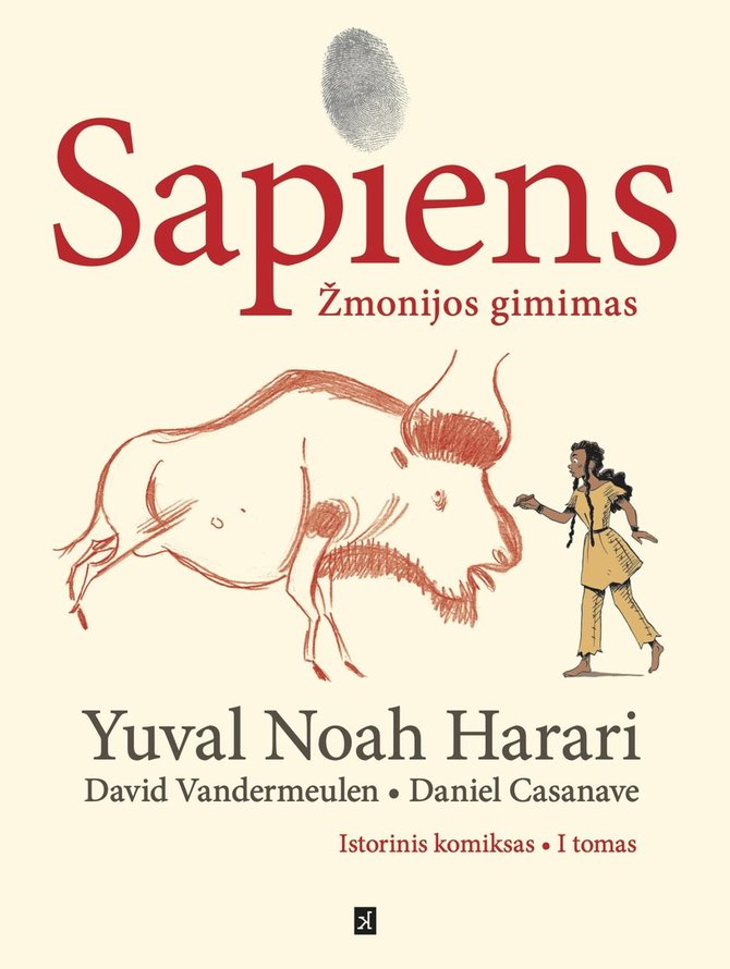 Knygos viršelis/„Sapiens. Žmonijos gimimas“