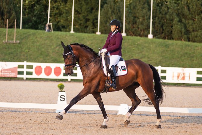 Asmeninio archyvo nuotr./Čia – „MG Horses“ išveistas žirgas LARGO II MG. Jis pirmasis iš Lietuvoje išveistų ir užaugintų žirgų, kuris pasaulio čempionato kvalifikacijoje surinko net 8,7 balų už risčią.