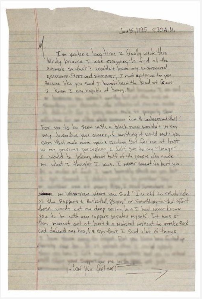 Vida Press nuotr./Parduodamas Tupaco meilės laiškas Madonna
