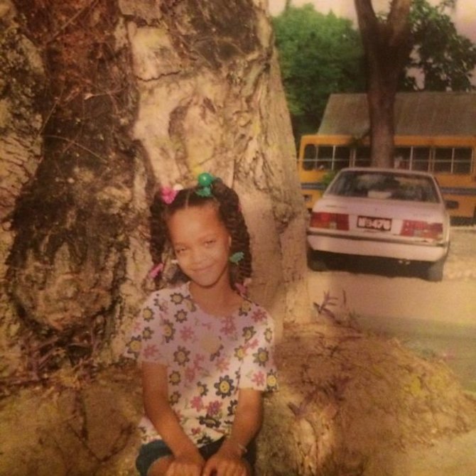 „Instagram“ nuotr./Rihanna vaikystėje