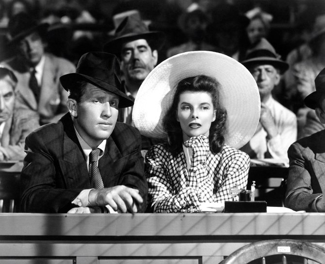 Vida Press nuotr./Katharine Hepburn ir Spenceris Tracy