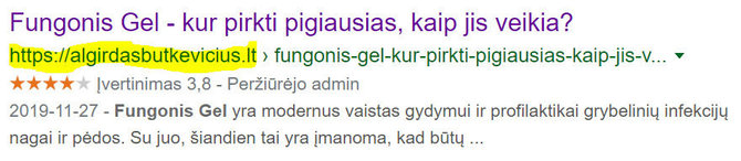 15min nuotr./Prekės paieškos „Google“ rezultatai