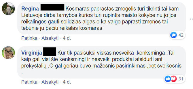 15min nuotr./Komentarai socialiniame tinkle