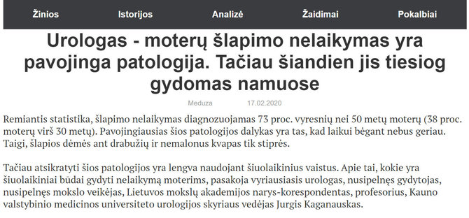 15min nuotr./Klaidinančios publikacijos antraštė