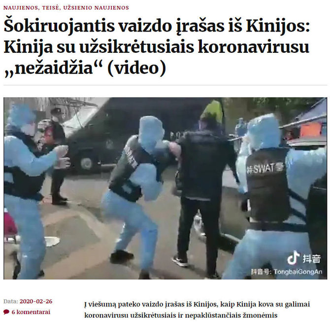 15min nuotr./Klaidinančios publikacijos antraštė