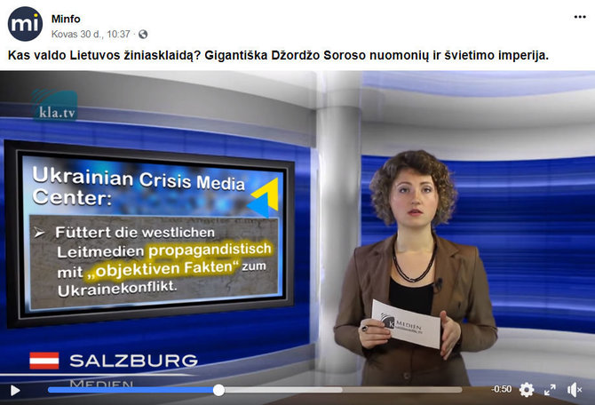 15min nuotr./Klaidinantis įrašas socialiniame tinkle