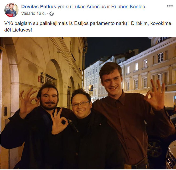 Facebook.com nuotr./R.Kaalepas, D.Petkus, L.Arbočius