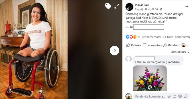 15min nuotr./Klaidinantis įrašas socialiniame tinkle