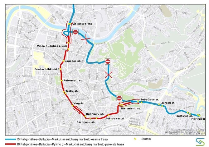 SĮ „Susisiekimo paslaugos“ nuotr./Vilniaus viešojo transporto eismo pakeitimai