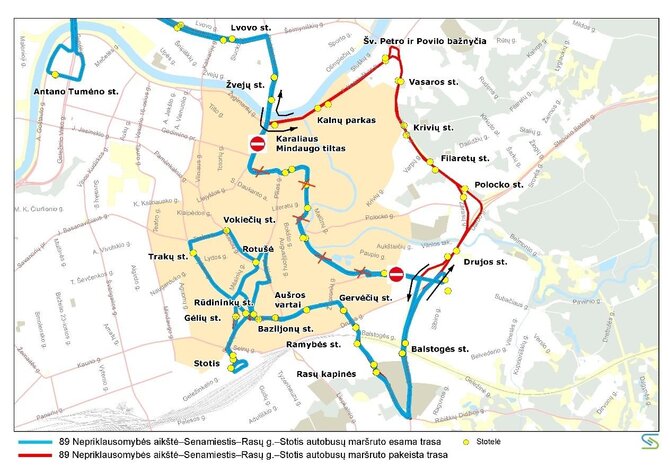SĮ „Susisiekimo paslaugos“ nuotr./Vilniaus viešojo transporto eismo pakeitimai