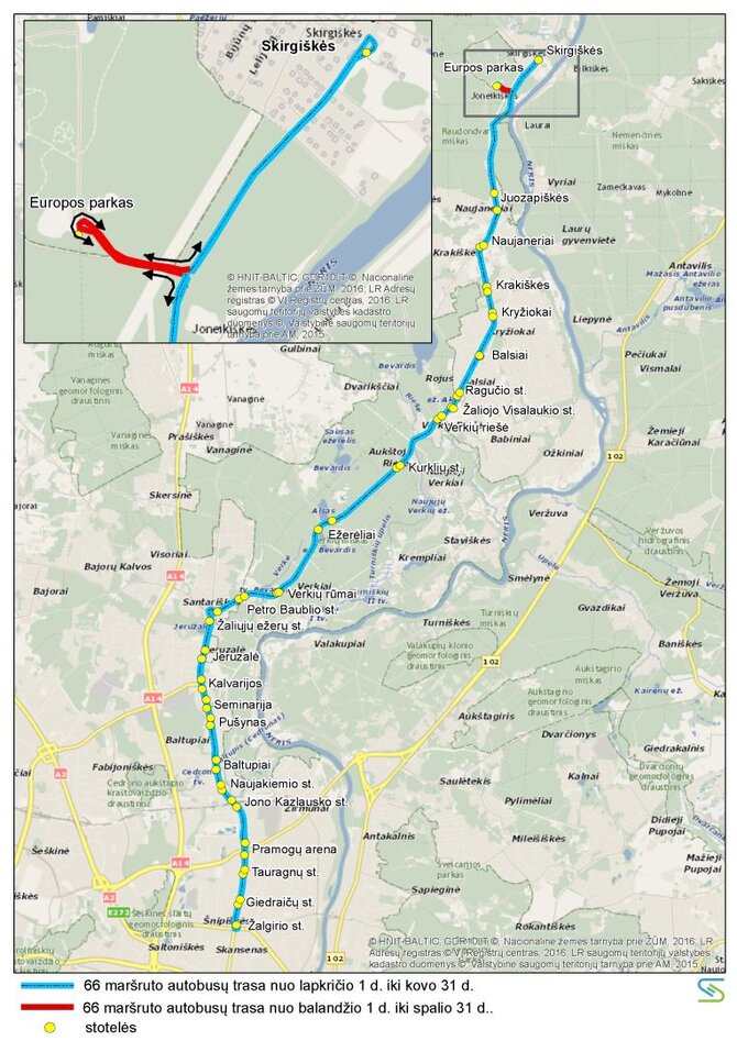 „Susisiekimo paslaugos“ nuotr./66-ojo autobuso maršruto pakeitimai