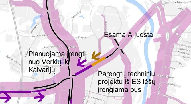 Vilniaus savivaldybės nuotr./Kareivių - Verkių - Kalvarijų g. rekonstrukcijos planas