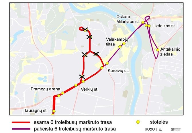 Vilniaus savivaldybės iliustr./6 troleibuso maršrutas