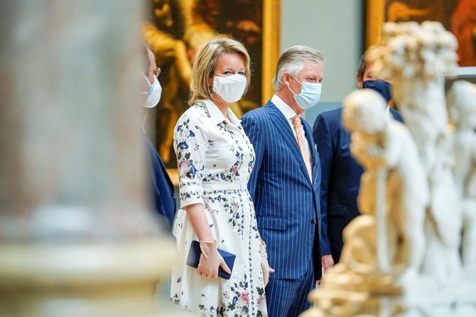 AFP/„Scanpix“ nuotr./Karalienė Mathilde ir Belgijos karalius Philippe