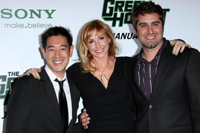 „Scanpix“ nuotr./Grantas Imahara, Kari Byron ir Tory Belleci