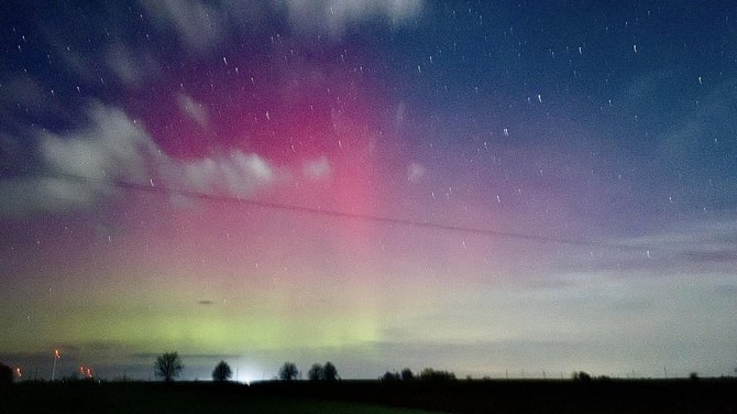 Audriaus Antanaičio nuotr. /Šiaurės pašvaistė Jurbarko r.