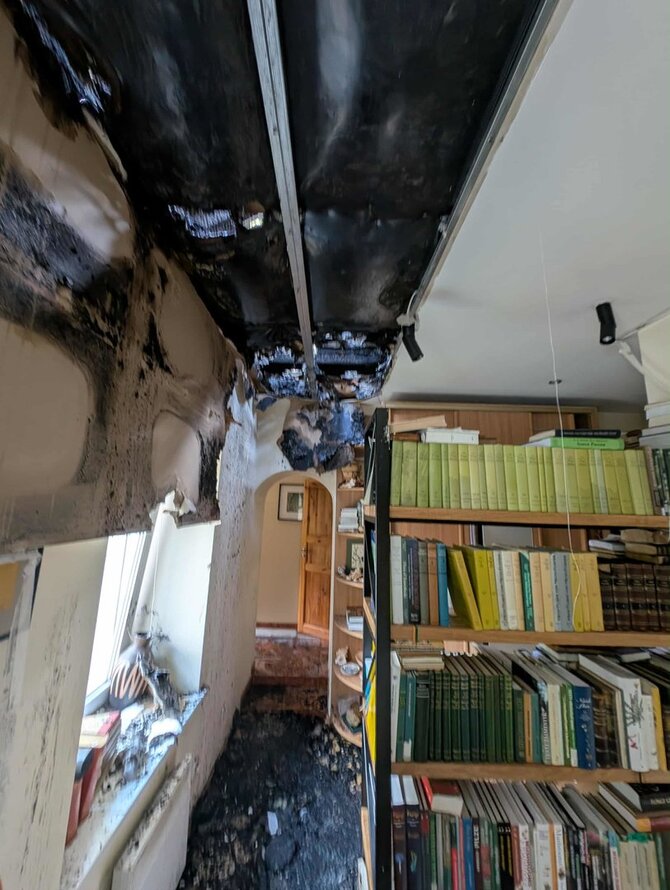 Asmeninio archyvo nuotrauka/Gaisro nuniokota A.Kulbio biblioteka 