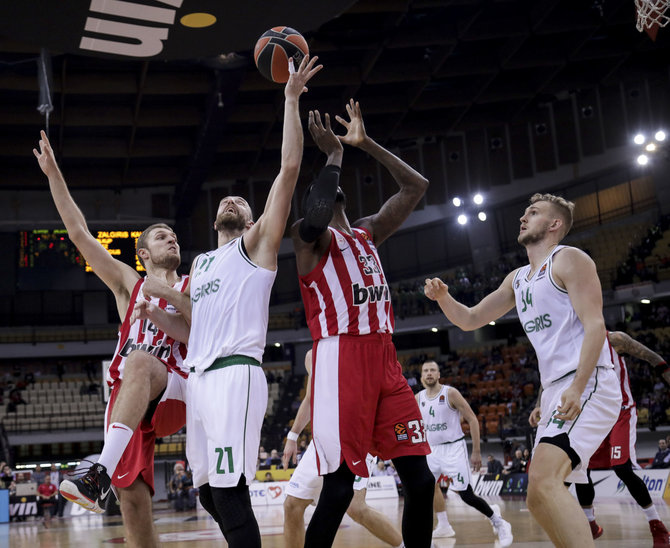 Getty Images/Euroleague.net nuotr./Pirėjo „Olympiakos“ – Kauno „Žalgiris“