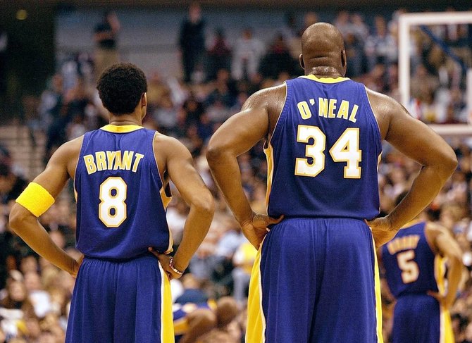 „Scanpix“ nuotr./Kobe Bryantas ir Shaquille'as O'Nealas