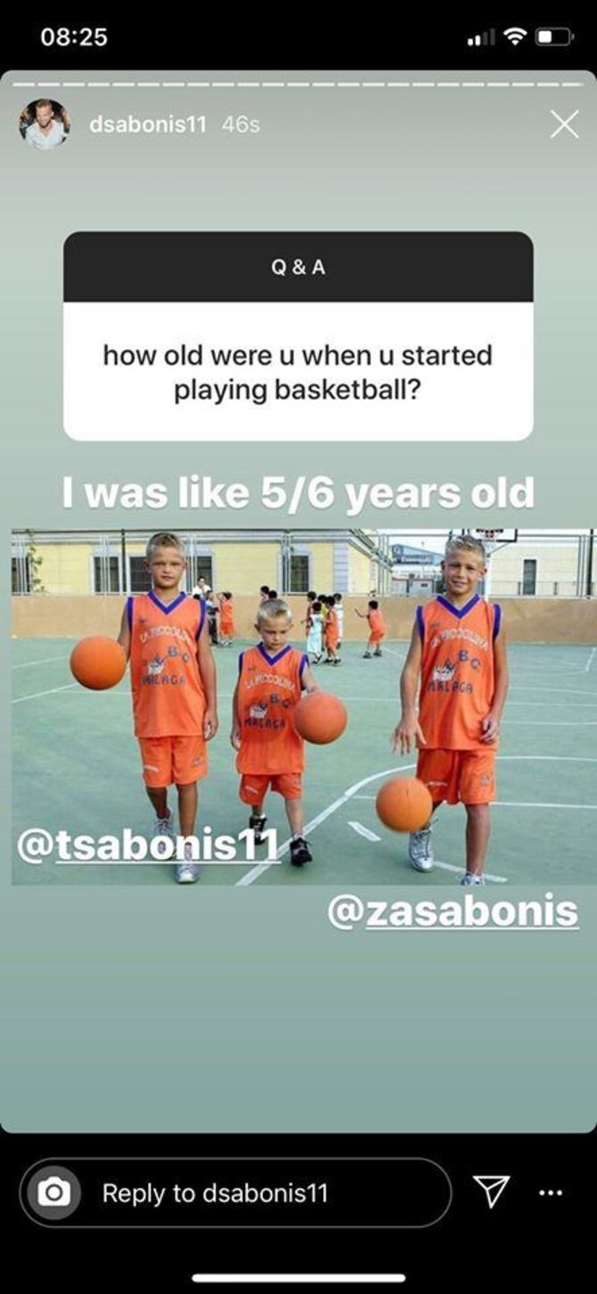 „Instagram“ nuotr./Domantas Sabonis atsakė į sirgalių klausimus