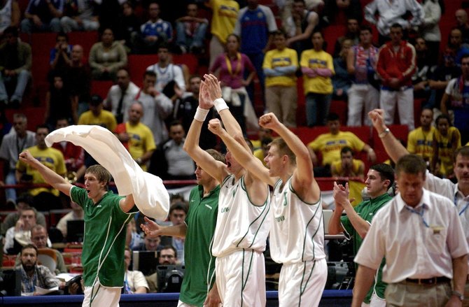 „Scanpix“ nuotr./Lietuvos krepšinio rinktinės triumfas finale