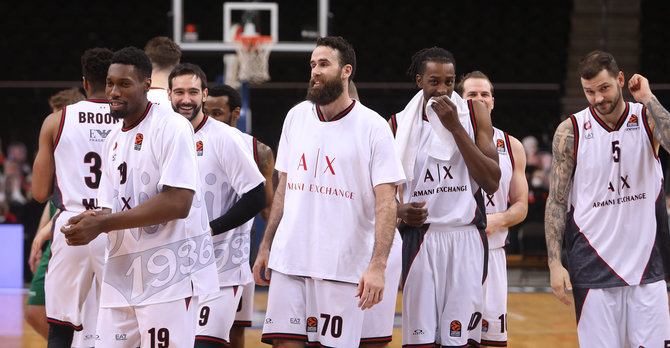 Getty Images/Euroleague.net nuotr./Milano „Olimpia“ krepšininkai