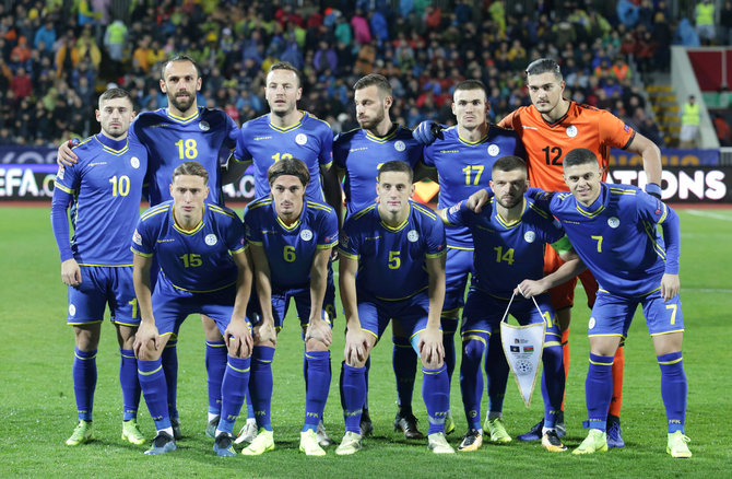 „Scanpix“ nuotr./Kosovo rinktinės futbolininkai