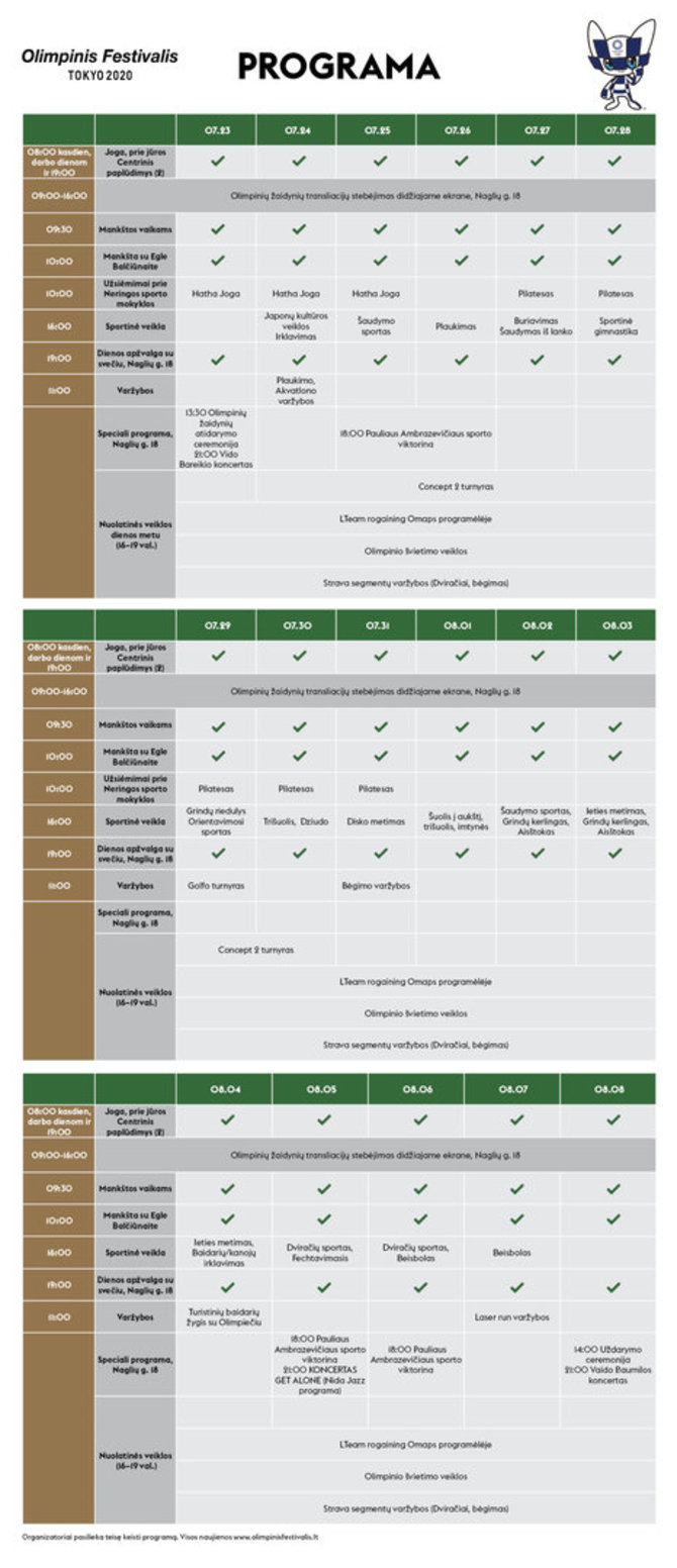 Olimpinio festivalio programa