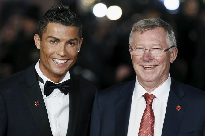 „Reuters“/„Scanpix“ nuotr./Cristiano Ronaldo ir Alexas Fergusonas
