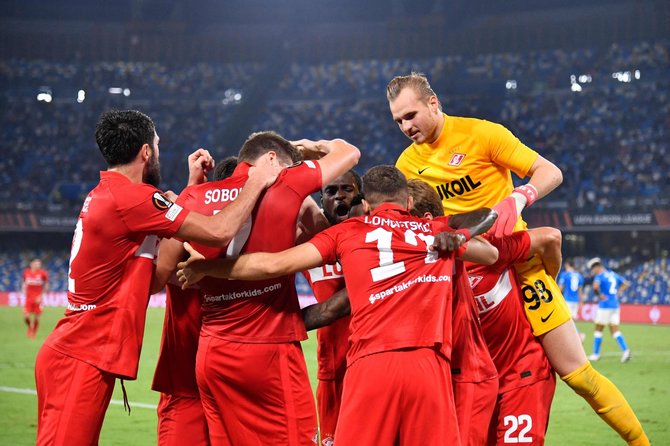 AFP/„Scanpix“ nuotr./Maskvos „Spartak“ futbolininkai