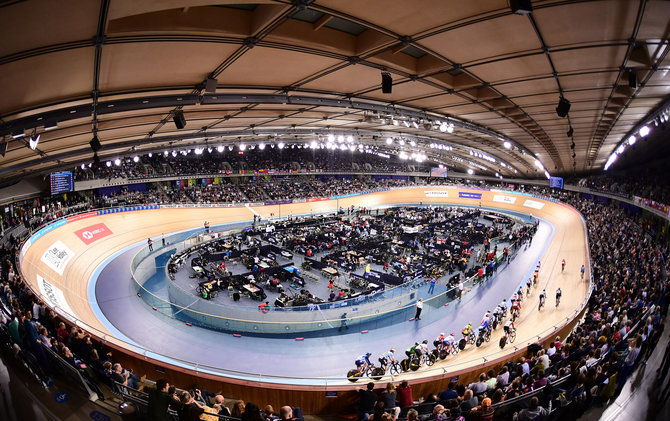 UCI dviračių treko Čempionų lygos nuotr./Londono velodromas